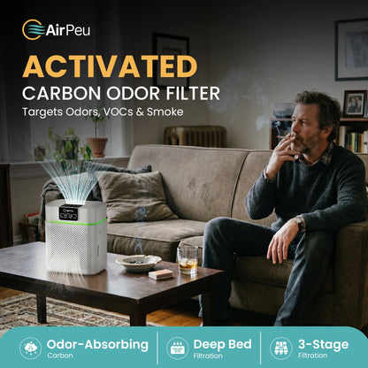 AirPeu Smart Air Purifier for Large Rooms (Up to 1730 Sqft)