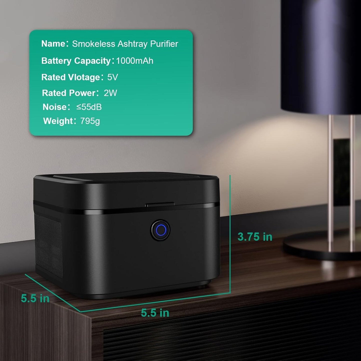 AirPeu Smokeless Ashtray Purifier (Fresh Air in Your Car, Home, and Office)