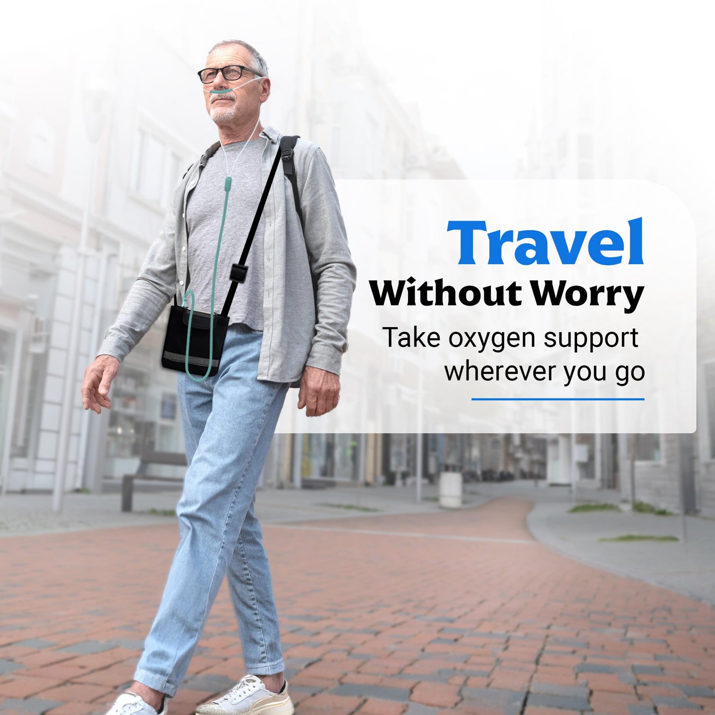 1-7/Min Portable Oxygen Concentrator | Continuous Flow for Home & Travel | 90–94% Purity