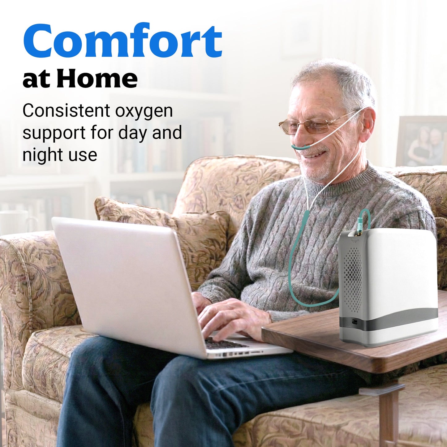 1-7L/Min Oxygen Concentrator Without Battery