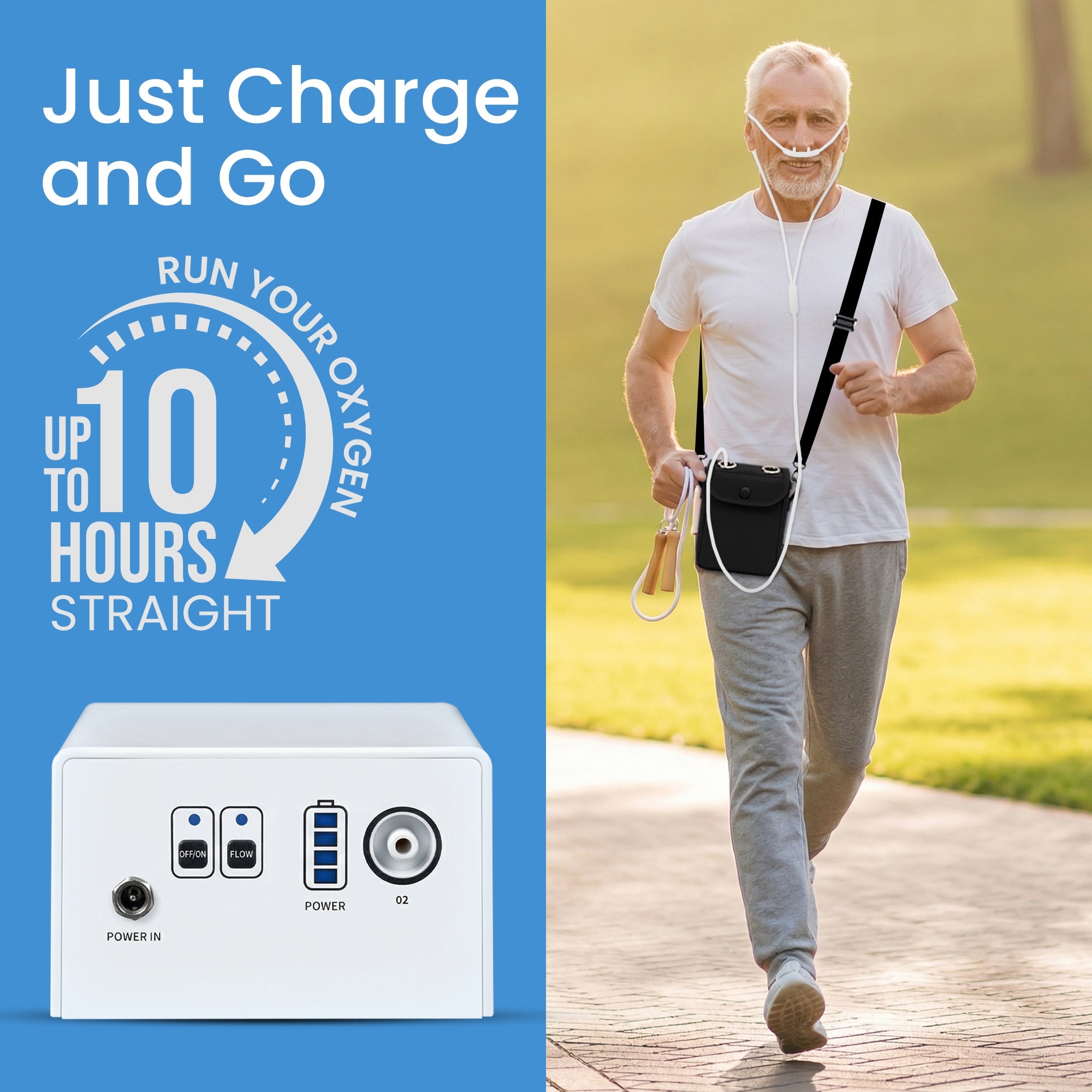 1–3L/Min Portable Oxygen Concentrator | 1.1lb Lightweight Design | Free Carry Bag